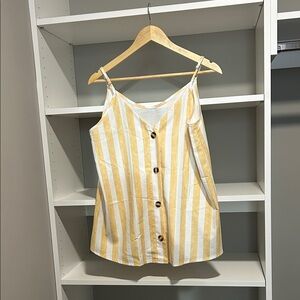 Yellow and White Striped Women's Top*